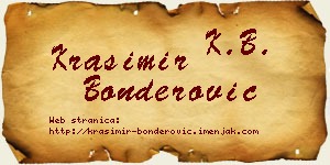 Krasimir Bonderović vizit kartica